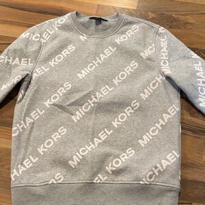 Michael Kors Logo Gray Crewneck Sweater